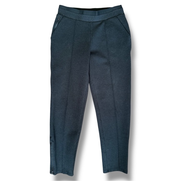 Athleta Pants - Athleta Venice Heathered Pintuck Pants Black Ponte Size Small